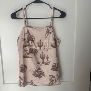 Lucky & Blessed Beige Western Top